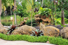 Rock border landscaping