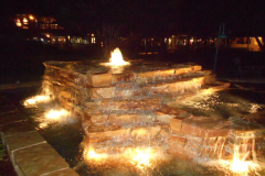 White fountain lighting