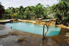 flagstone  pool deck