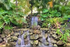 Natural Florida Coral Rock  two tier water feature koi pond.