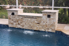 Contemporary Pool waterfall