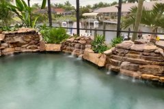 Ozark Moss Natural Cascading waterfalls on Pool