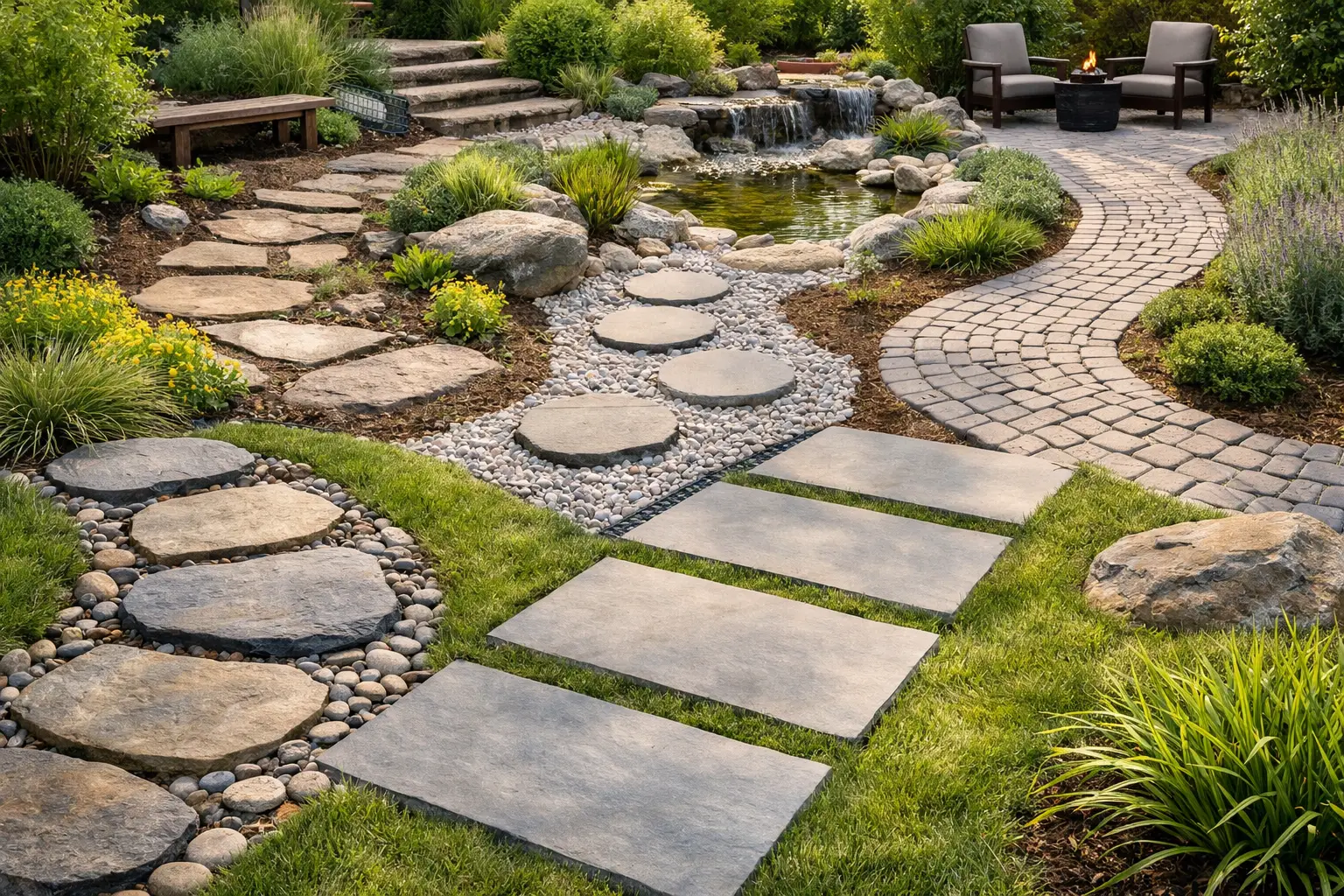 11 Walkway Stone Design Ideas for Backyards