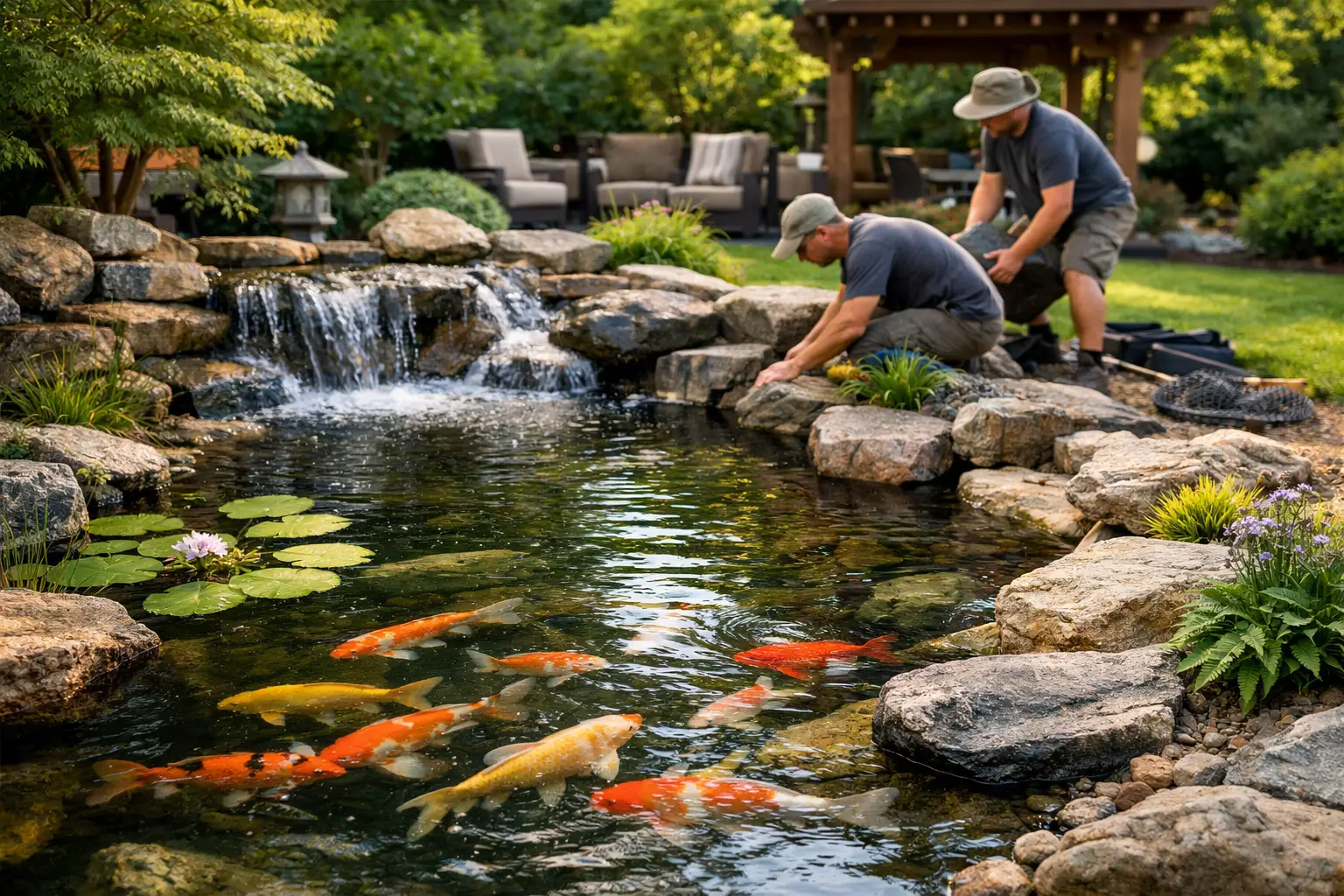 Custom Koi Pond Builders for Backyard Retreats