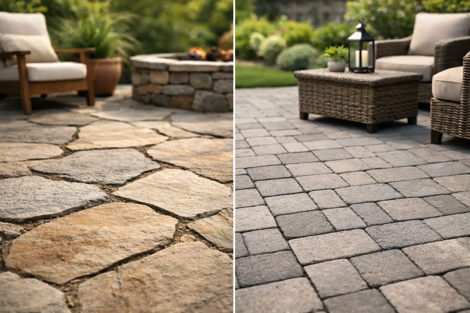 Flagstone Patio Versus Pavers