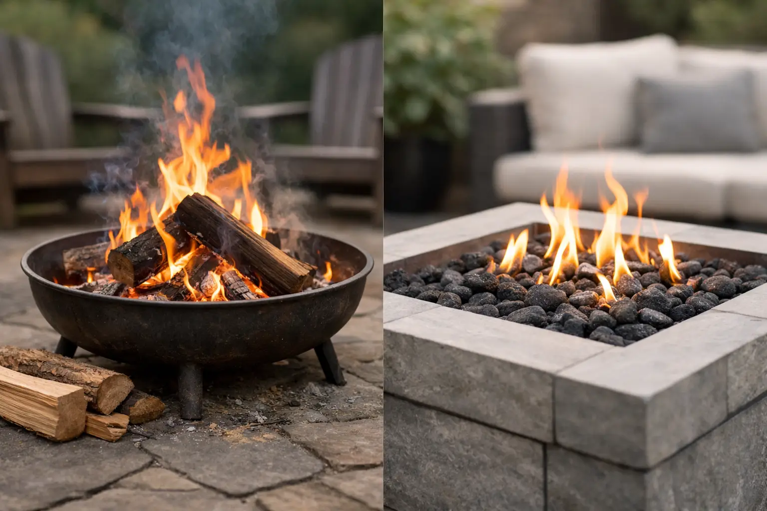 Wood Fire Pit Versus Gas: Which Fits?