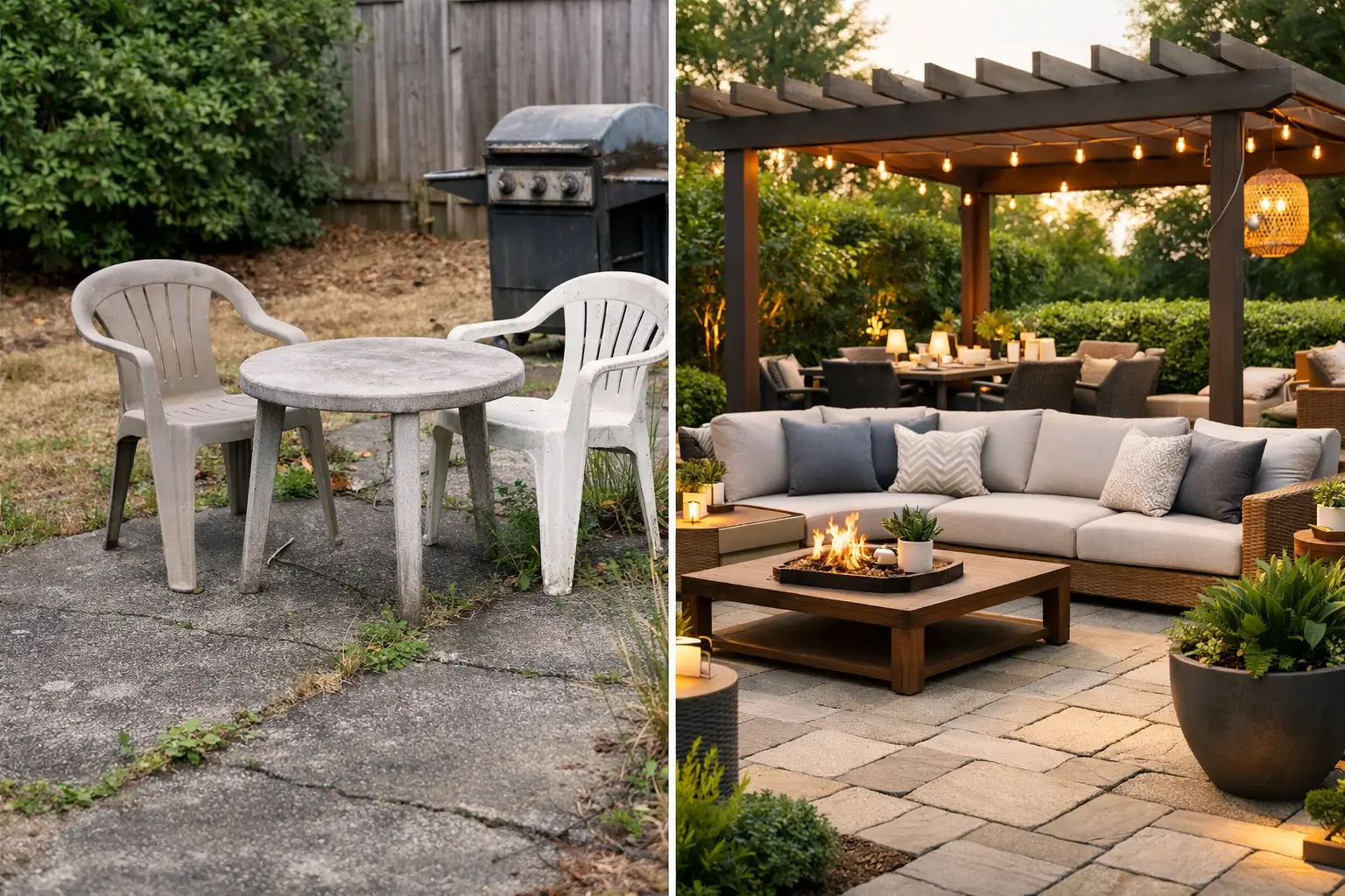 Before and After Patio Makeover Ideas That Last