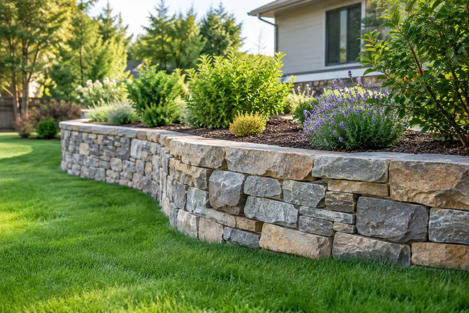 Natural Stone Retaining Wall Guide for Backyards