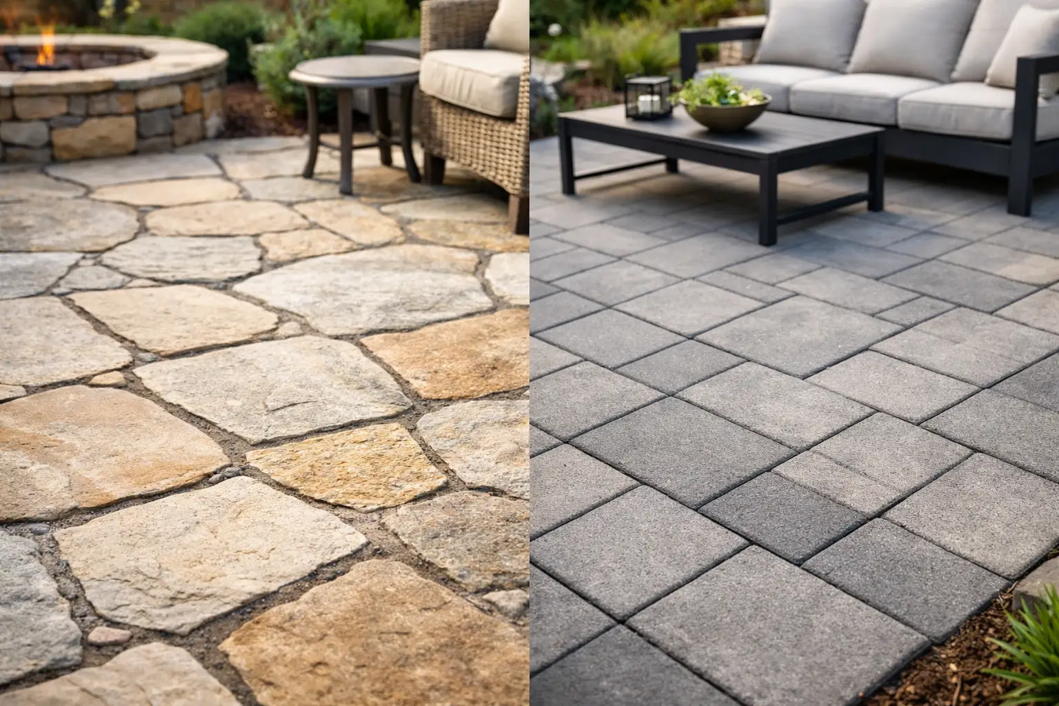 Natural Stone Versus Concrete Pavers for Patios
